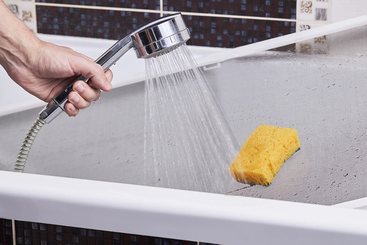 Detail na oplachovanie siete proti hmyzu 